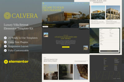Calvera - Luxury Villa Retreat Elementor Template Kit