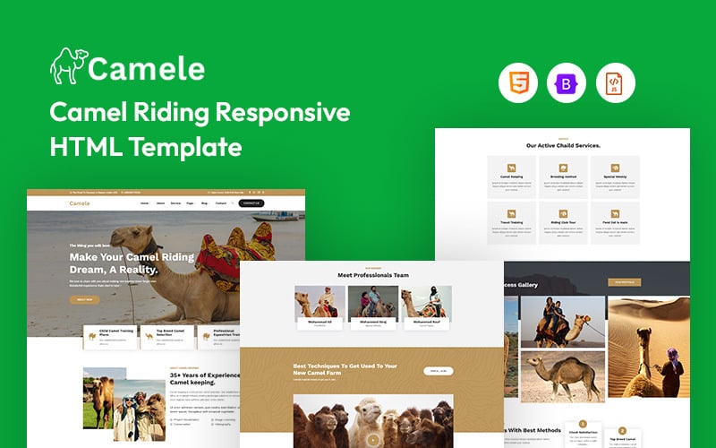 Camele – Camel Riding Responsive Website Template Camele – Camel Riding Responsive Website Template
