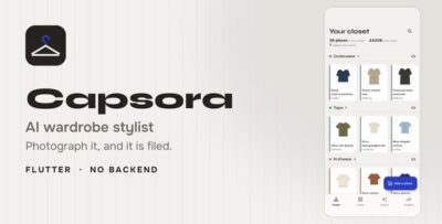 Capsora | Flutter AI Wardrobe Stylist App Template