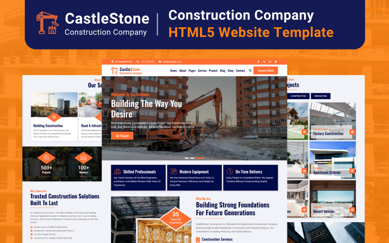 CastleStone - Construction Company HTML5 Website Template CastleStone - Construction Company HTML5 Website Template