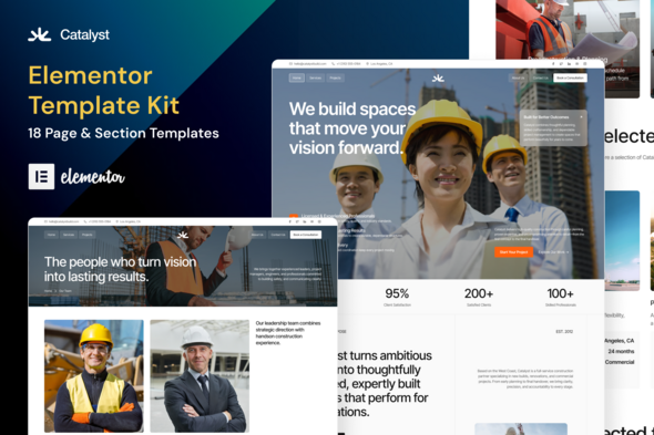 Catalyst - Professional Construction Elementor Template Kit Catalyst - Professional Construction Elementor Template Kit