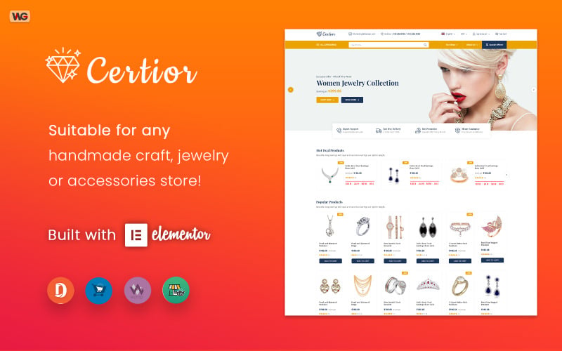 Certior - Jewelry Store Elementor WooCommerce Theme Certior - Jewelry Store Elementor WooCommerce Theme