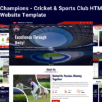 Champions - Cricket & Sports Club HTML5 Website Template