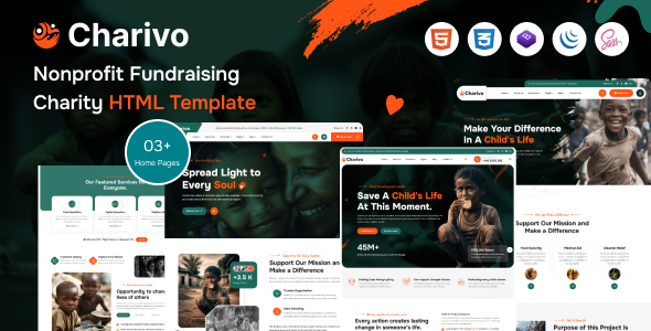 Charivo - Nonprofit Charity Donation HTML5 Template Charivo - Nonprofit Charity Donation HTML5 Template
