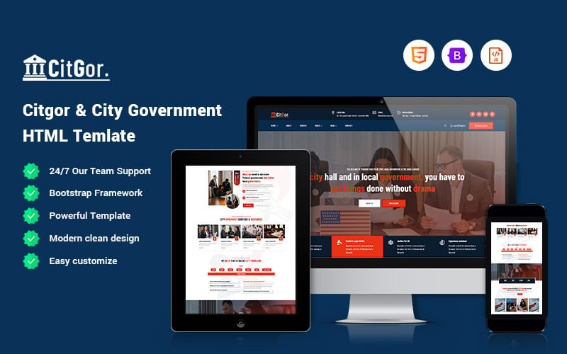 Citgor - City Government Website Template Citgor - City Government Website Template