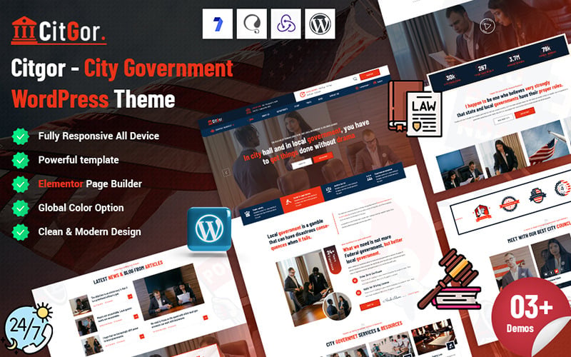 Citgor - City Government WordPress Theme Citgor - City Government WordPress Theme