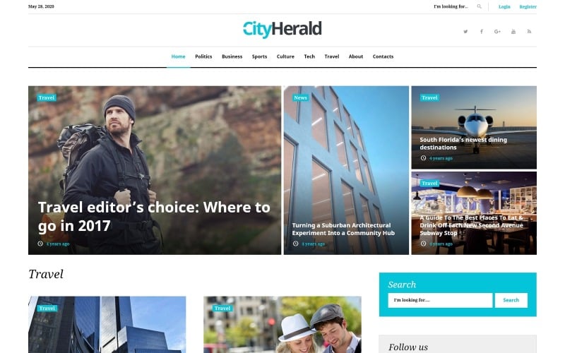 City Herald - Magazine WordPress Theme City Herald - Magazine WordPress Theme