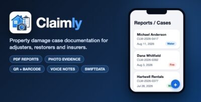Claimly | Property Damage Claim Tracker With PDF Reports - SwiftUI