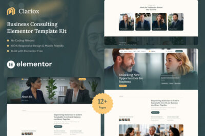 Clariox  - Business Consulting Elementor Template Kit