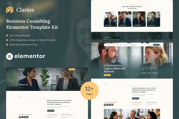 Clariox - Business Consulting Elementor Template Kit Clariox - Business Consulting Elementor Template Kit