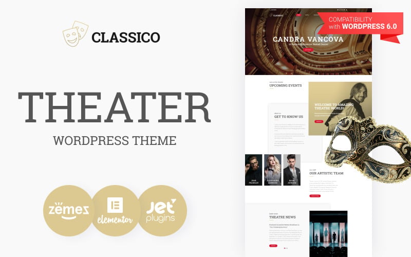Classico - Theater Responsive WordPress Theme for Performing Arts Website Classico - Theater Responsive WordPress Theme for Performing Arts Website