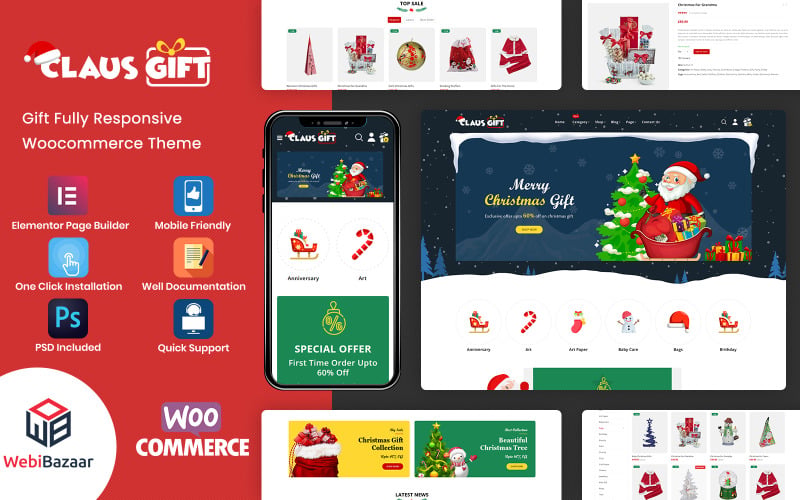 Clausgift - Christmas Gift Responsive WooCommerce Theme Clausgift - Christmas Gift Responsive WooCommerce Theme