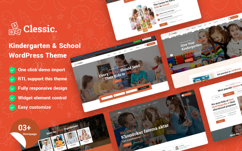 Clessic - Children Kindergarten WordPress Theme Clessic - Children Kindergarten WordPress Theme