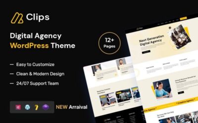 Clips - Digital Agency Elementor WordPress Theme