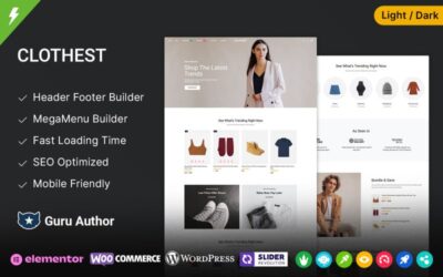 Clothest -  Fashion Store and Multipurpose Elementor WooCommerce Theme