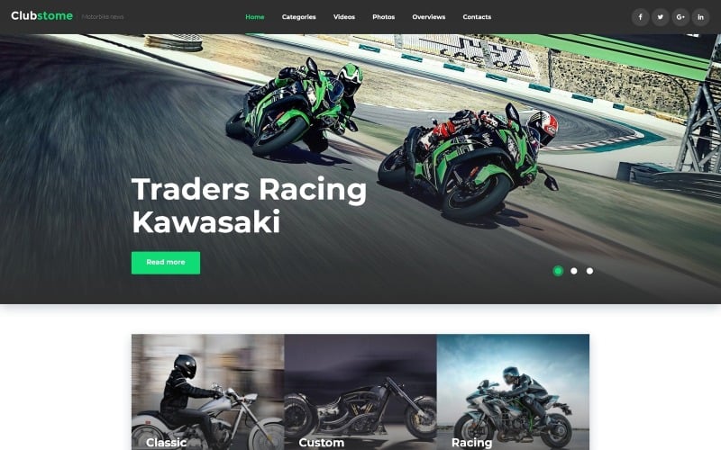 Clubstome - Sport Racing WordPress Theme Clubstome - Sport Racing WordPress Theme