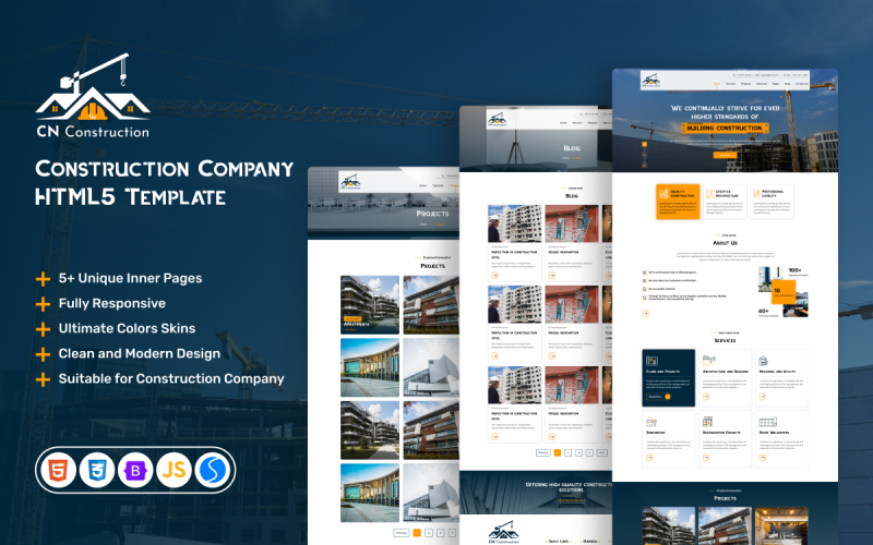 CN Construction Website HTML Template CN Construction Website HTML Template