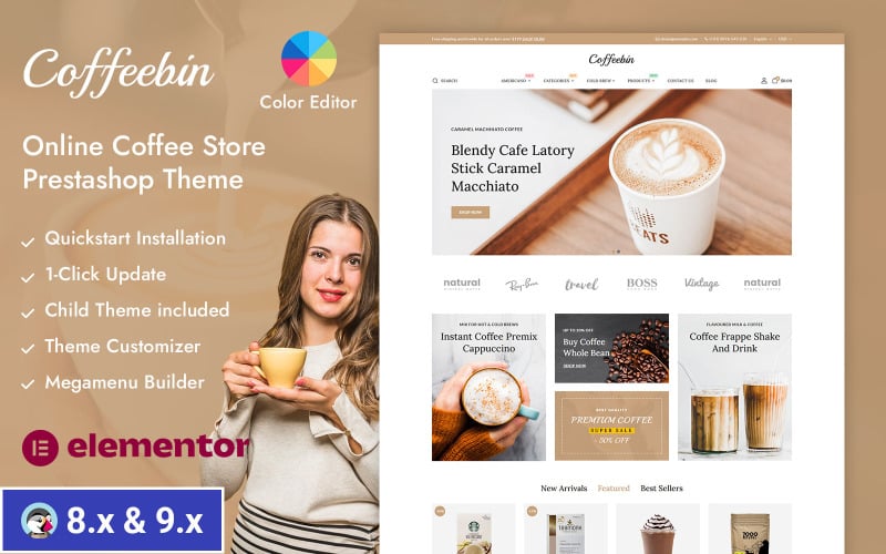 Coffeebin - Coffee Store PrestaShop Responsive Theme Coffeebin - Coffee Store PrestaShop Responsive Theme