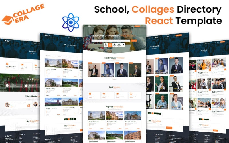 College Era - College, University and Online Course Educational React Website Template College Era - College, University and Online Course Educational React Website Template