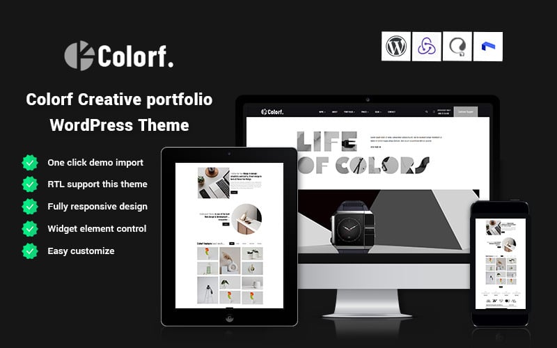 Colorf - Creative portfolio WordPress Theme Colorf - Creative portfolio WordPress Theme
