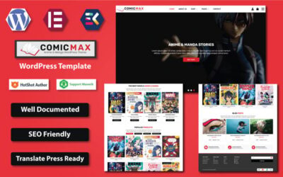 Comic Max – Anime & Manga Stories WordPress Elementor Template