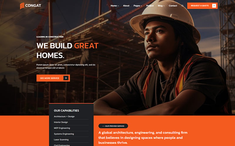 Congat – Construction & Building Website Template Congat – Construction & Building Website Template