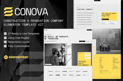 Conova - Construction & Renovation Company Elementor Template Kit