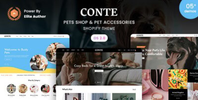 Conte - Pets Shop & Pet Accessories Shopify 2.0 Theme