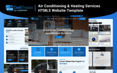 CoolBreeze - Air Conditioning & Heating Services HTML5 Website Template