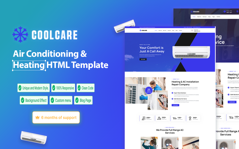 CoolCare - Air Conditioning & Heating HTML Template CoolCare - Air Conditioning & Heating HTML Template