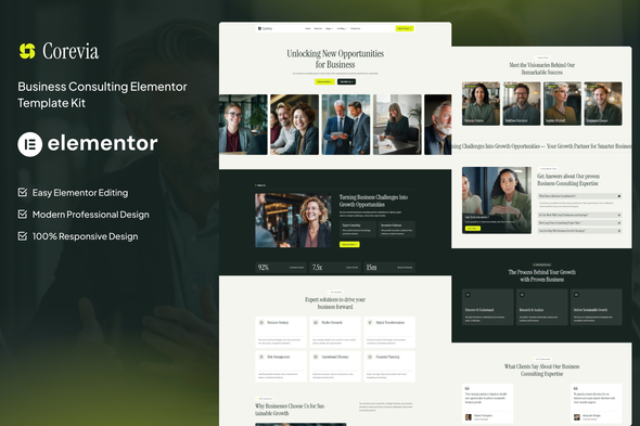 Corevia - Business Consulting Elementor Template Kit Corevia - Business Consulting Elementor Template Kit