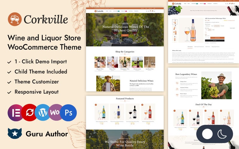 Corkville - Wine and Liquor Store Elementor WooCommerce Responsive Theme Corkville - Wine and Liquor Store Elementor WooCommerce Responsive Theme