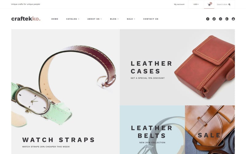 Craftekko - Handbag Responsive Shopify Theme Craftekko - Handbag Responsive Shopify Theme