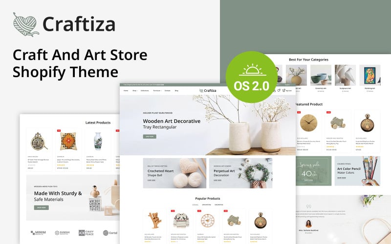 Craftiza - Handmade Art Craft Store Shopify 2.0 Responsive Theme Craftiza - Handmade Art Craft Store Shopify 2.0 Responsive Theme