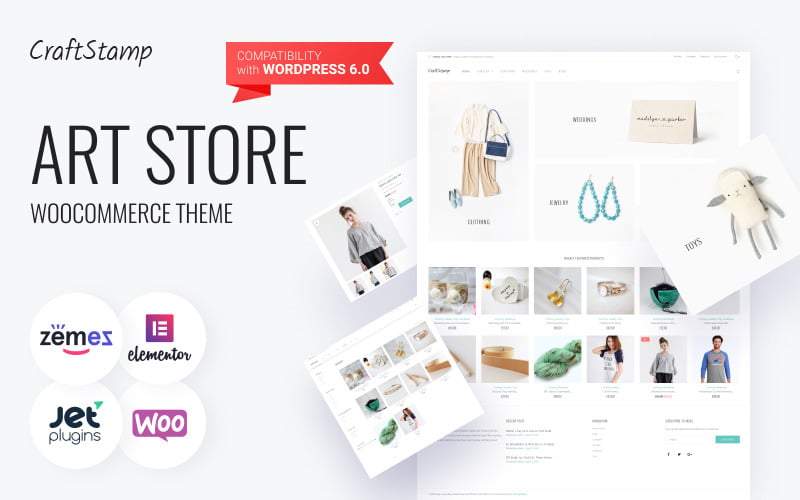 CraftStamp - Handmade Art Store Woocommerce Theme CraftStamp - Handmade Art Store Woocommerce Theme