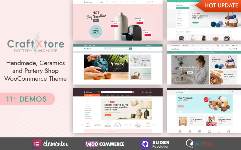 CraftXtore - Handmade, Ceramics and Pottery Shop WooCommerce Theme CraftXtore - Handmade, Ceramics and Pottery Shop WooCommerce Theme