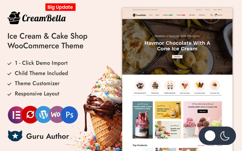 CreamBella - IceCream Store Elementor WooCommerce Responsive Theme CreamBella - IceCream Store Elementor WooCommerce Responsive Theme