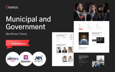 Cronics - City Council & Municipal Government WordPress Theme for Public Services Website