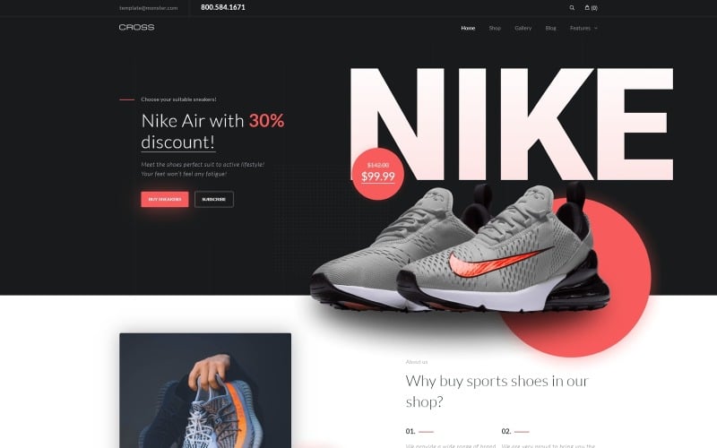 Cross - Athletic & Casual Shoes Store Elementor WooCommerce Theme Cross - Athletic & Casual Shoes Store Elementor WooCommerce Theme