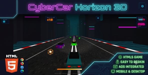 CyberCar Horizon 3D | Cyberpunk Endless Highway Car Racing HTML5 Game CyberCar Horizon 3D | Cyberpunk Endless Highway Car Racing HTML5 Game