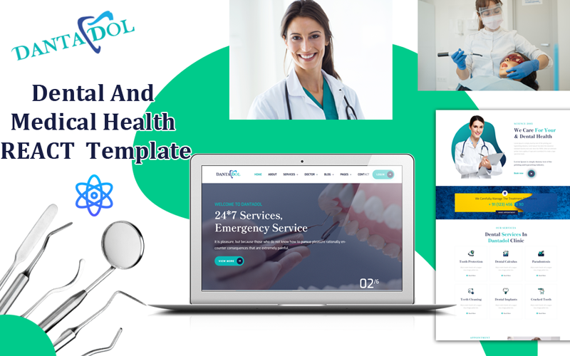 Dantadol - Dental And Medical Health React Template Dantadol - Dental And Medical Health React Template