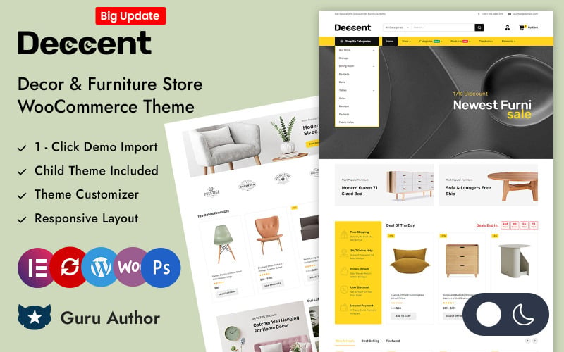 Deccent - Furniture and Home Decor Store Elementor WooCommerce Responsive Theme Deccent - Furniture and Home Decor Store Elementor WooCommerce Responsive Theme