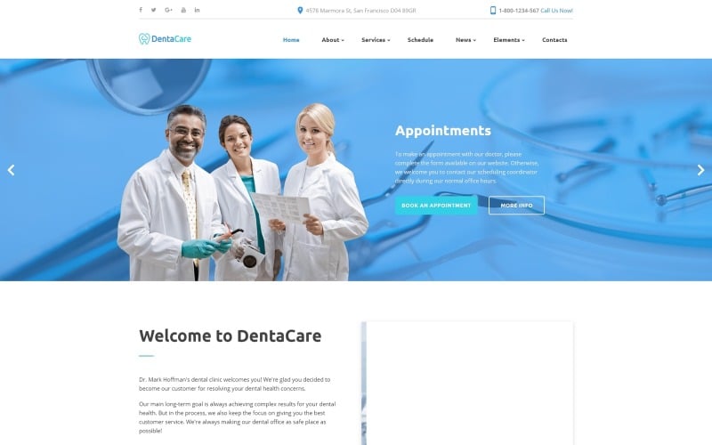 DentaCare - Dental Clinic Ready-To-Use Website Template DentaCare - Dental Clinic Ready-To-Use Website Template