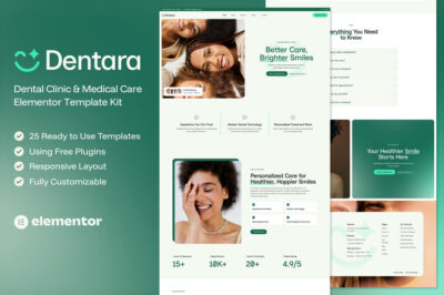 Dentara - Dental Clinic & Medical Care Elementor Template Kit