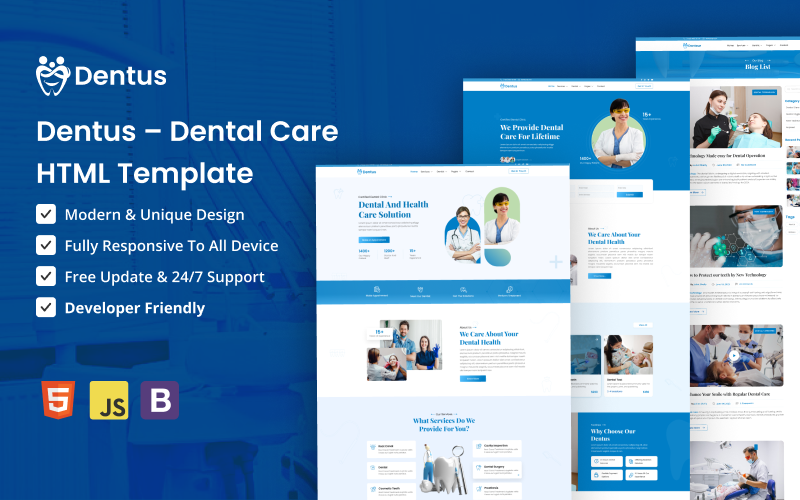 Dentus - Dental Care HTML Template Dentus - Dental Care HTML Template