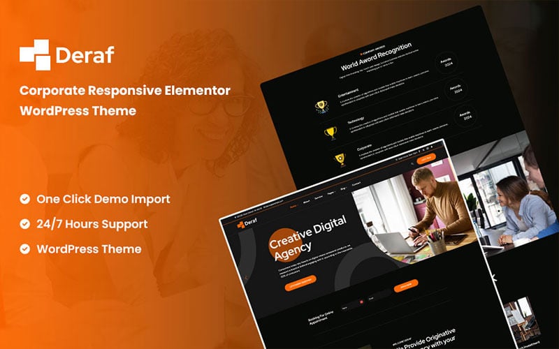 Deraf - Corporate Responsive Elementor WordPress Theme Deraf - Corporate Responsive Elementor WordPress Theme