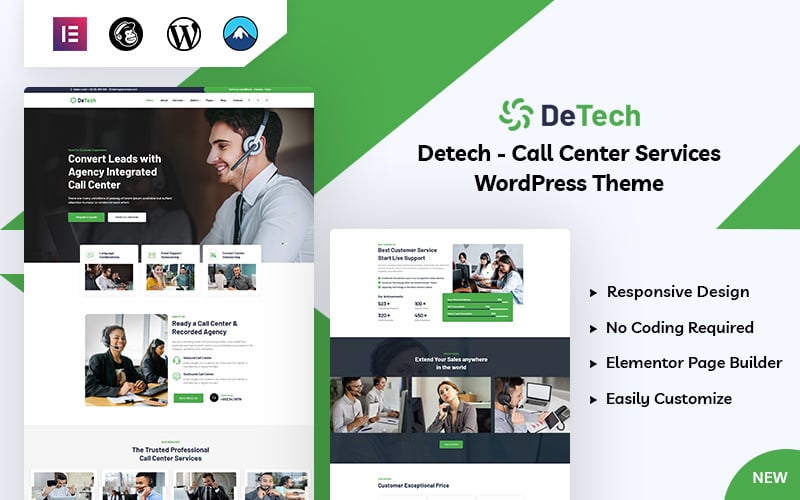 Detech - Call Center WordPress Theme Detech - Call Center WordPress Theme