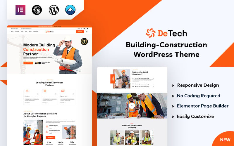Detech - Construction WordPress Theme Detech - Construction WordPress Theme