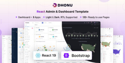 Dhonu - React Admin & Dashboard Template