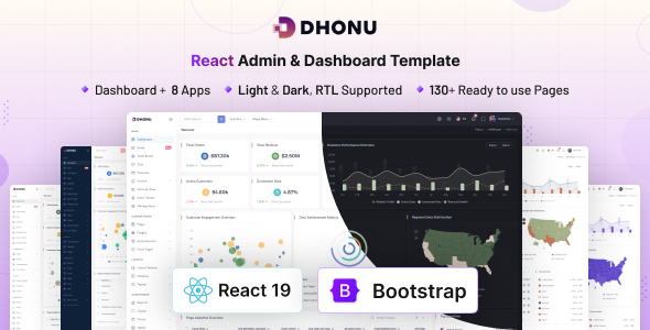 Dhonu - React Admin & Dashboard Template Dhonu - React Admin & Dashboard Template